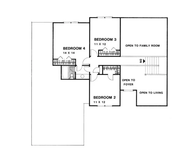Second Floor Plan for House Plan #274022