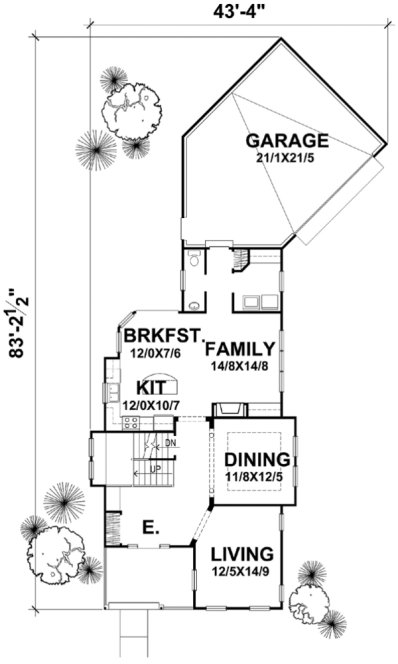 Main Floor Plan for House Plan #291302