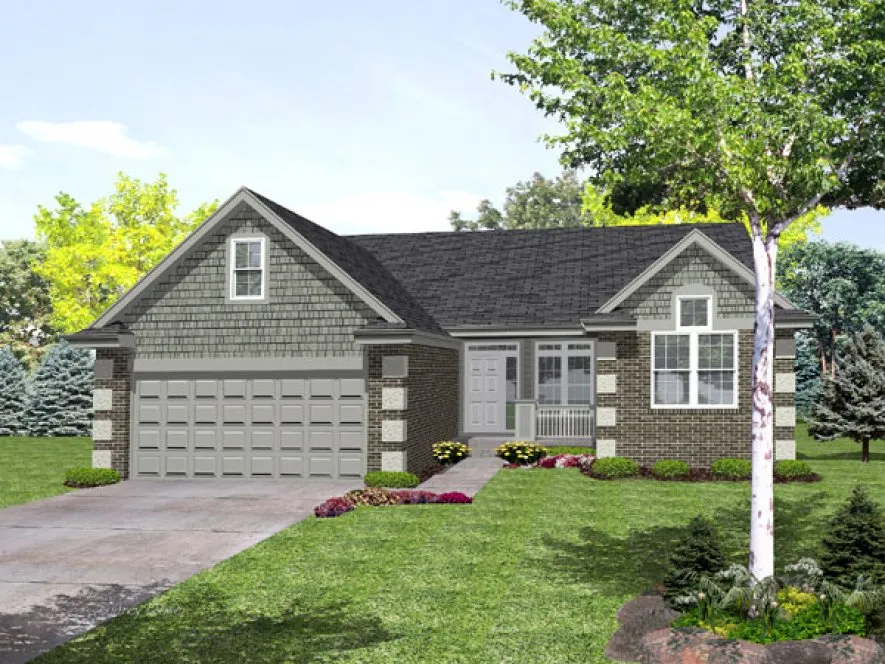 Full Rendering for House Plan #292302