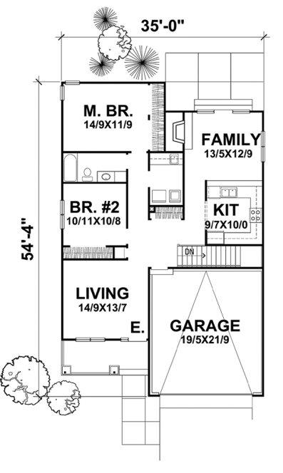 Main Floor Plan for House Plan #293302