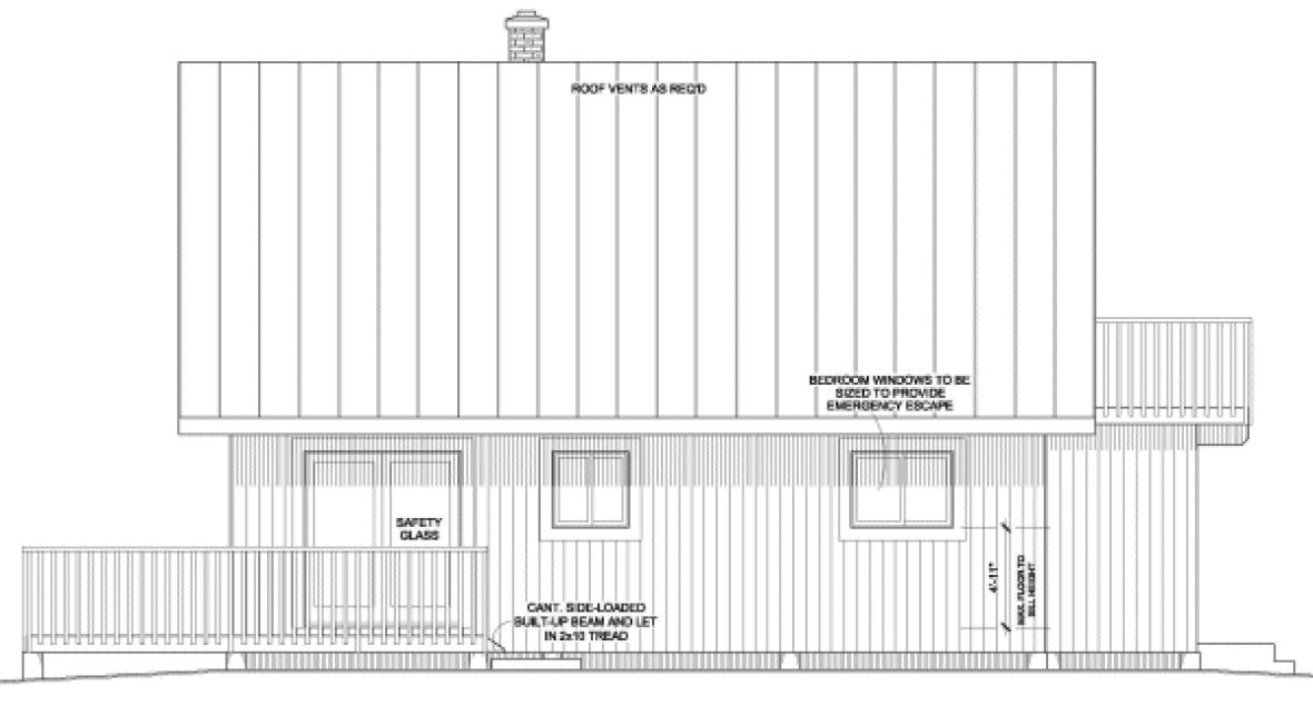 Right Elevation for House Plan #202011