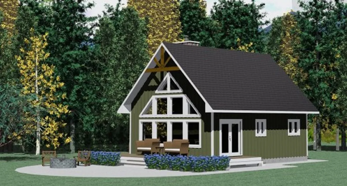 Full Rendering for House Plan #202011