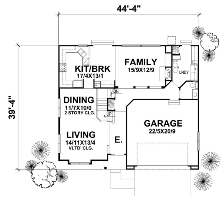 Main Floor Plan for House Plan #297302