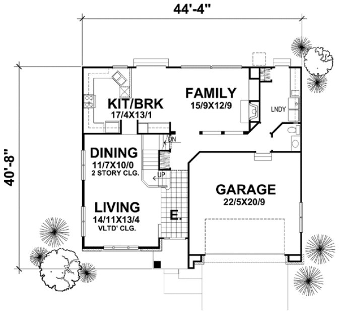 Main Floor Plan for House Plan #299302