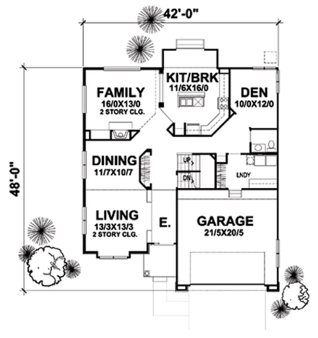 Main Floor Plan for House Plan #292402