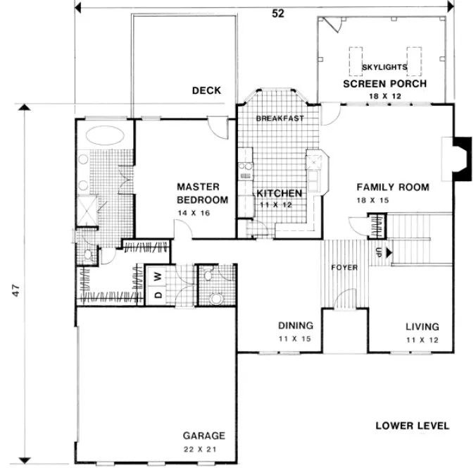 Main Floor Plan for House Plan #271122