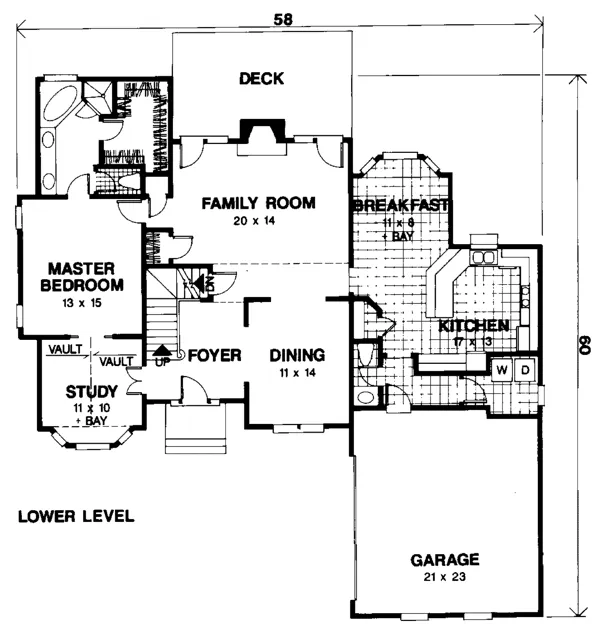 Main Floor Plan for House Plan #277122