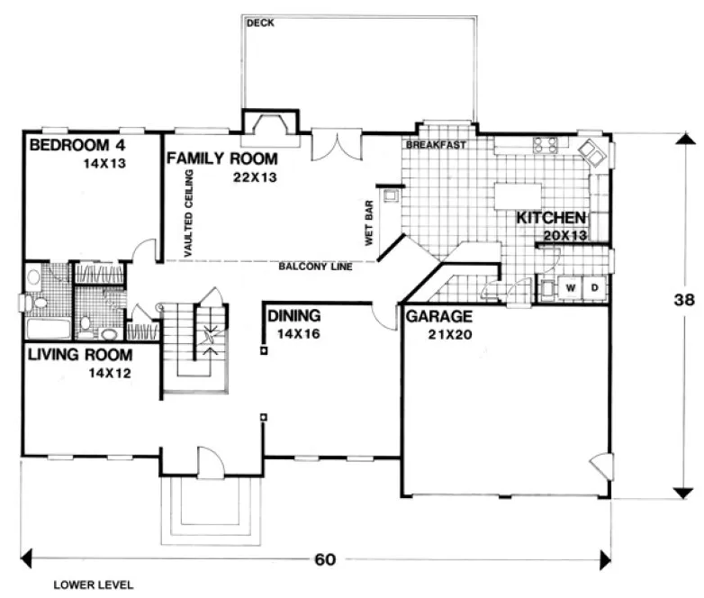 Main Floor Plan for House Plan #271003