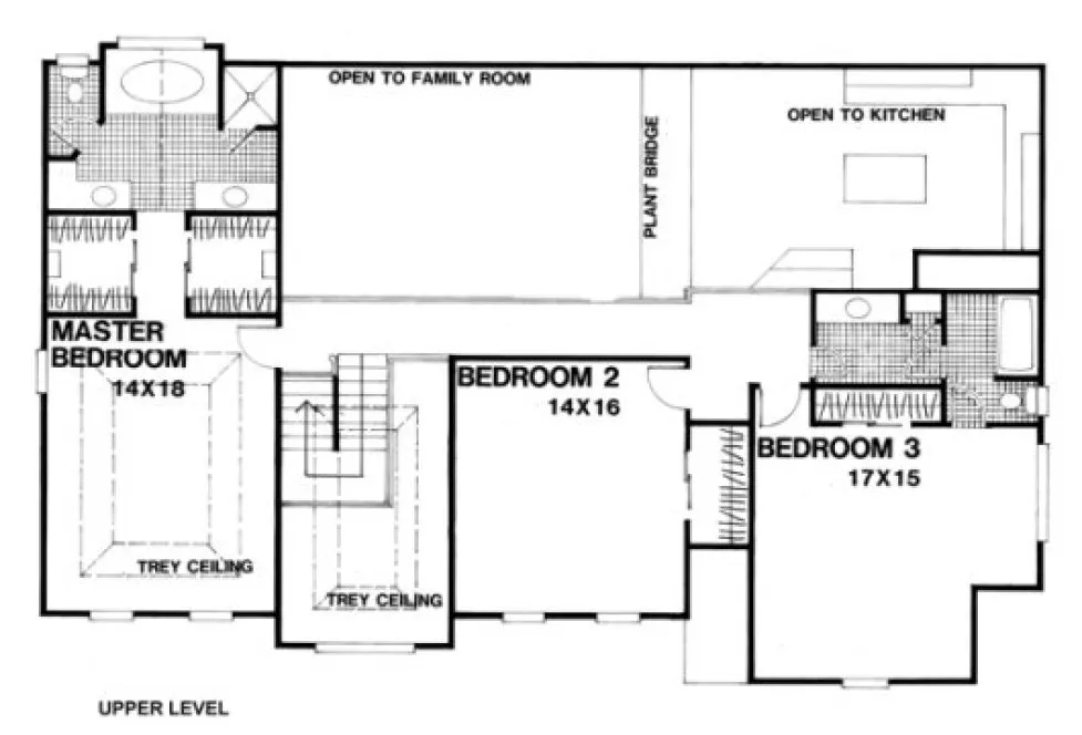 Second Floor Plan for House Plan #271003