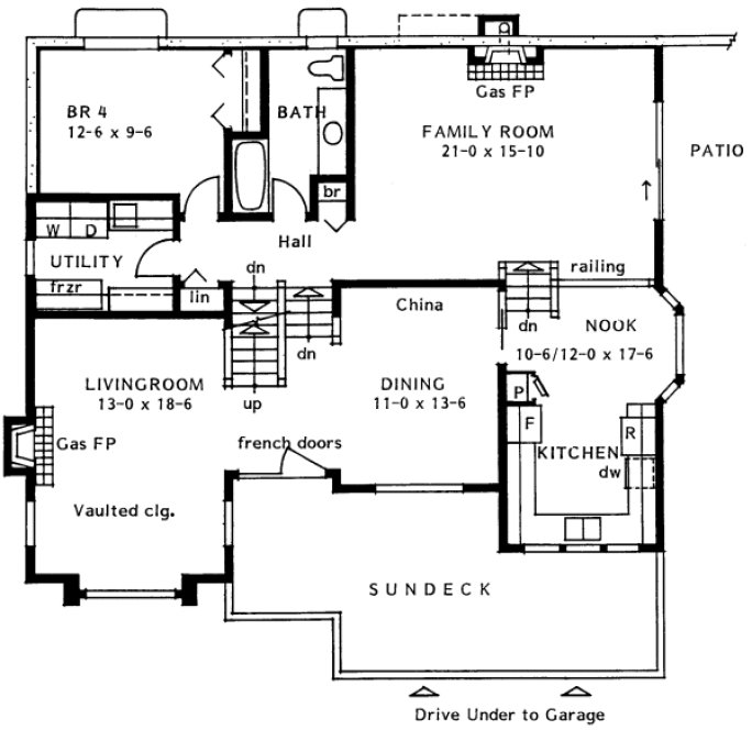Main Floor Plan for House Plan #202024