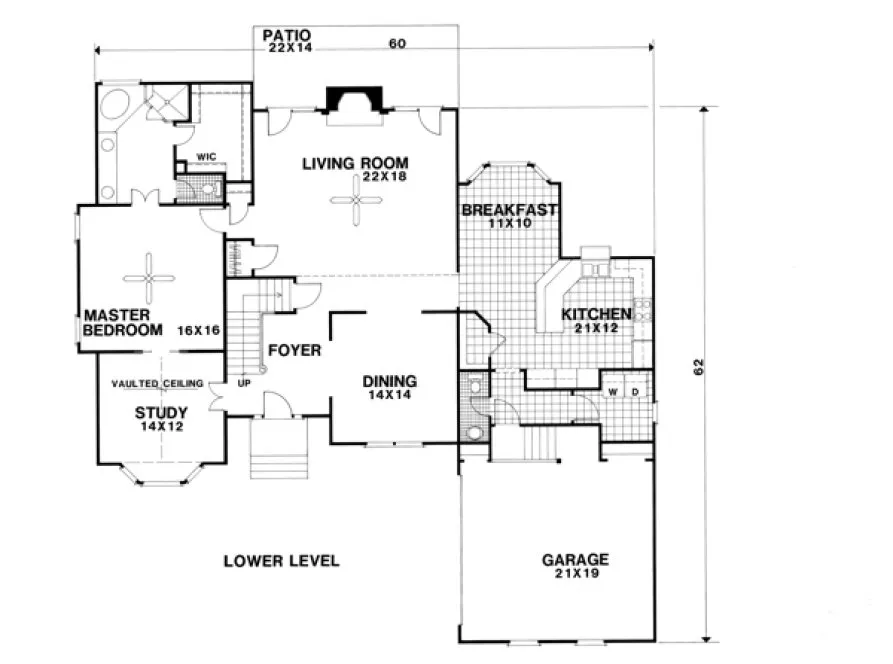 Main Floor Plan for House Plan #272052