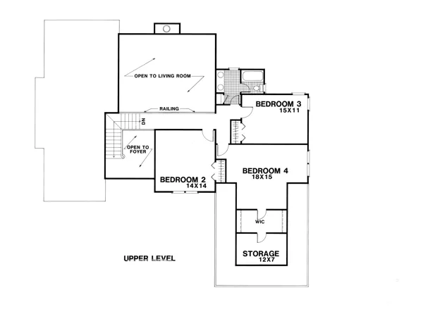 Second Floor Plan for House Plan #272052