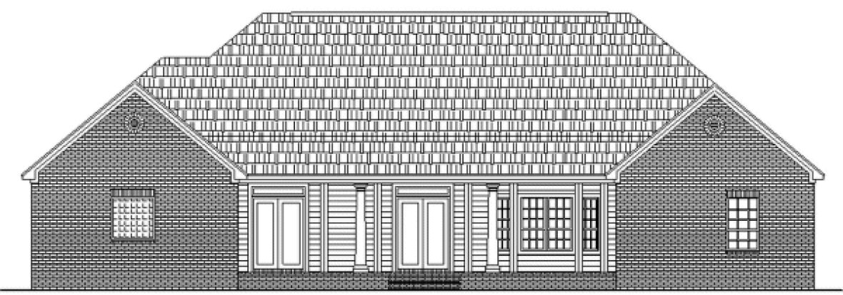 Rear Elevation for House Plan #215082