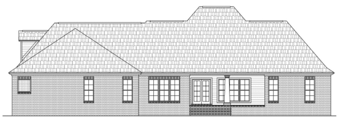 Rear Elevation for House Plan #215572