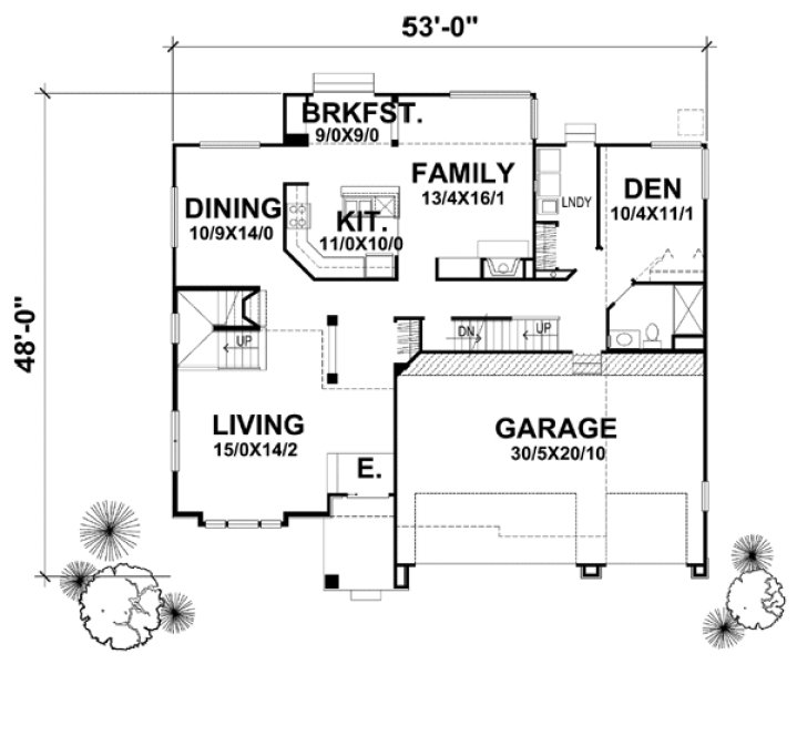 Main Floor Plan for House Plan #294402