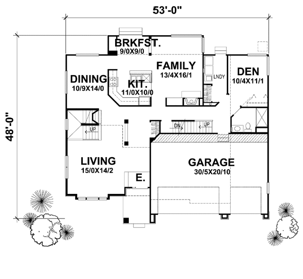 Main Floor Plan for House Plan #294402