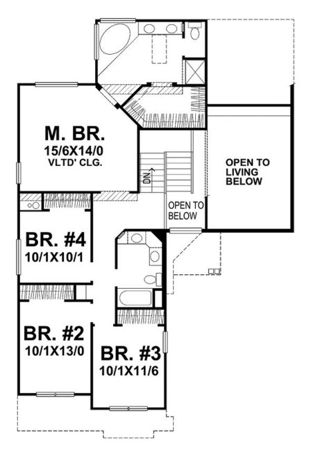 Second Floor Plan for House Plan #297402