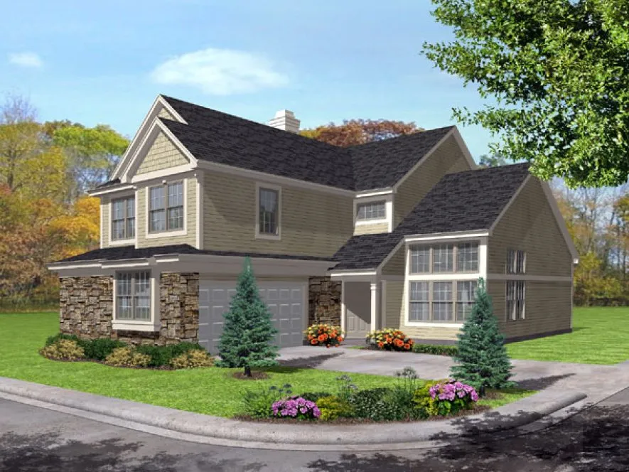 Full Rendering for House Plan #297402