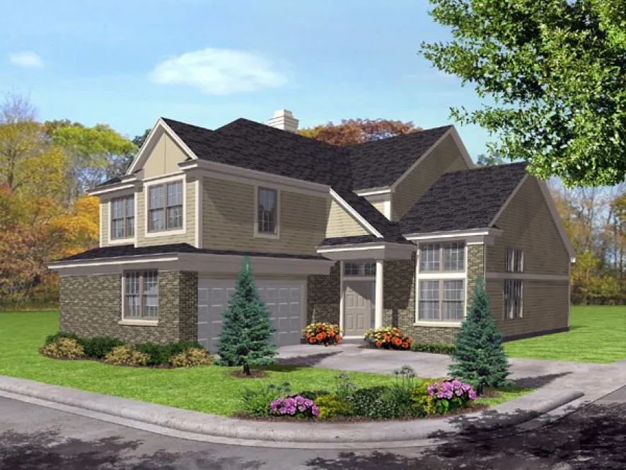 Full Rendering for House Plan #298402