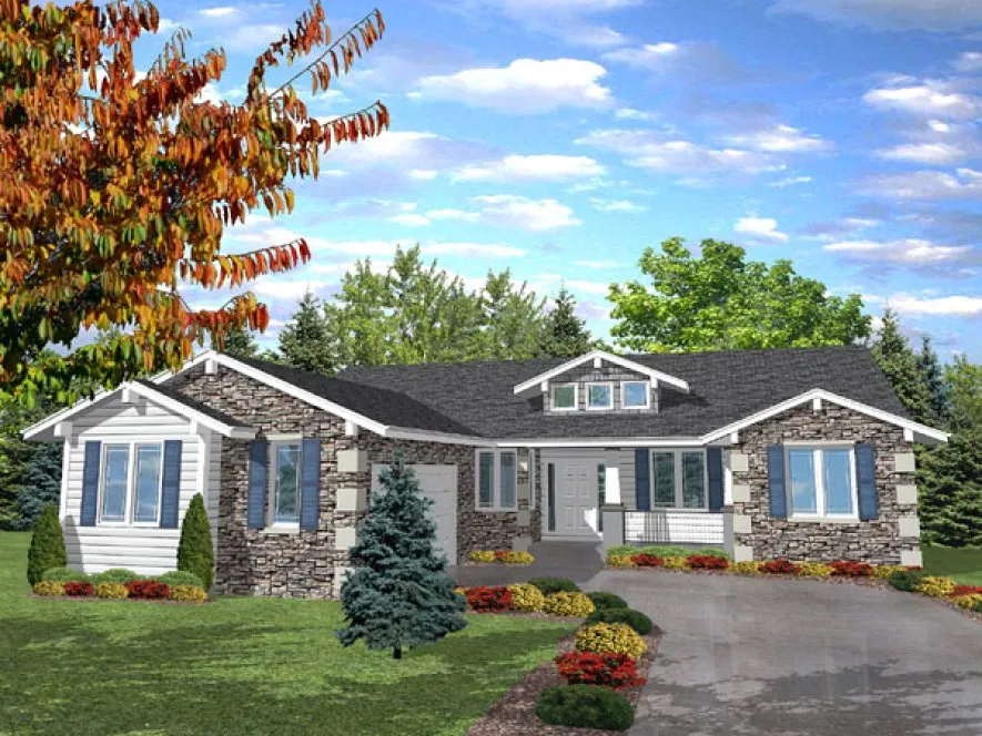 Full Rendering for House Plan #299402