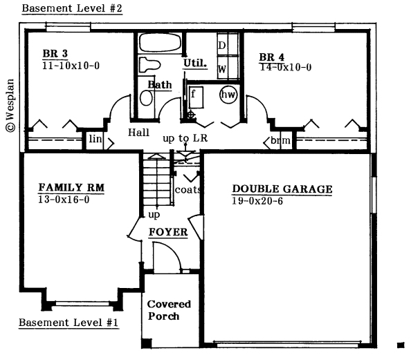Basement Plan for House Plan #202026