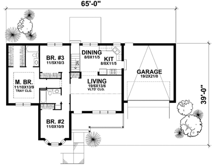 Main Floor Plan for House Plan #291502