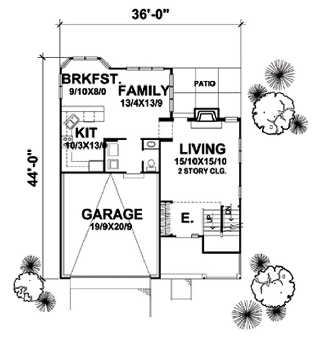 Main Floor Plan for House Plan #291702