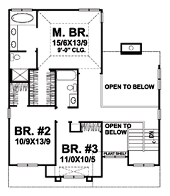 Second Floor Plan for House Plan #291702