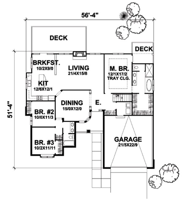 Main Floor Plan for House Plan #294702