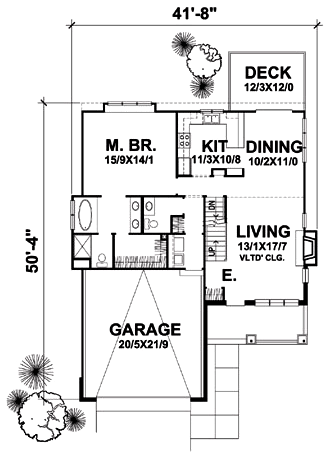 Main Floor Plan for House Plan #296702