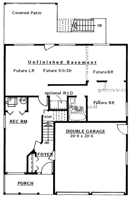 Basement Plan for House Plan #202030