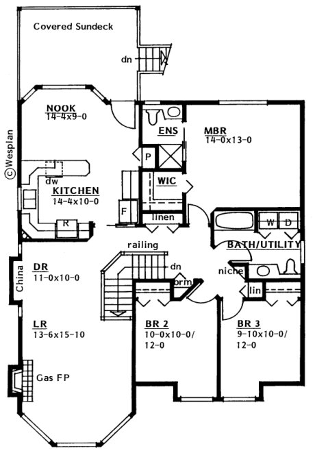 Main Floor Plan for House Plan #202030
