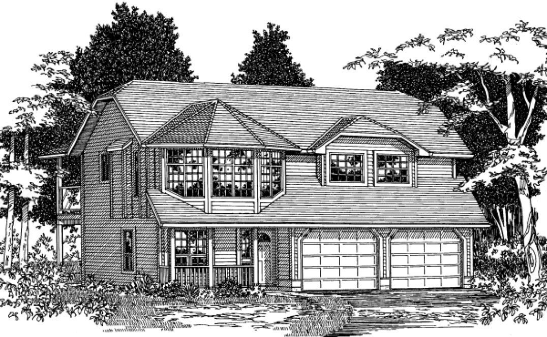 Full Rendering for House Plan #202030