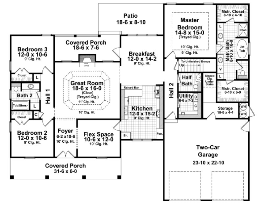 Main Floor Plan for House Plan #217002
