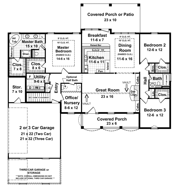 Main Floor Plan for House Plan #212002