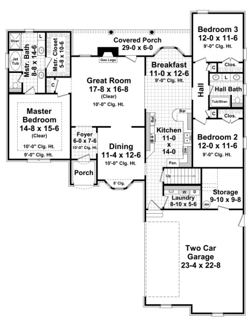 Main Floor Plan for House Plan #218981