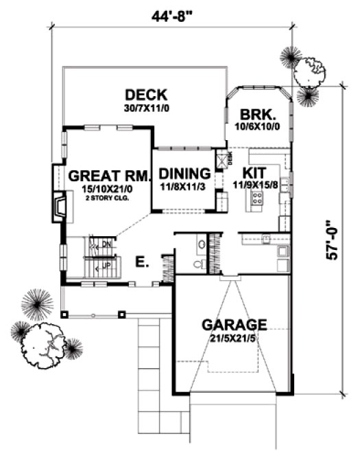 Main Floor Plan for House Plan #290802