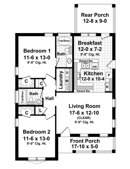 Main Floor Plan for House Plan #210011