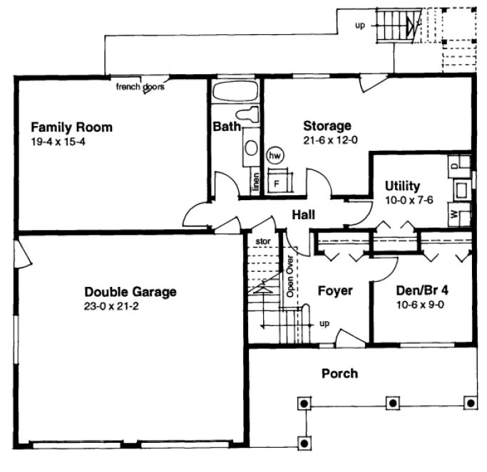 Basement Plan for House Plan #202034
