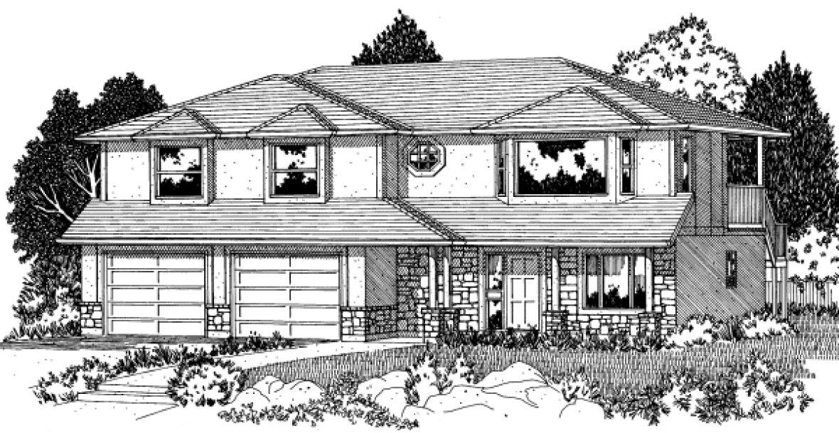 Full Rendering for House Plan #202034