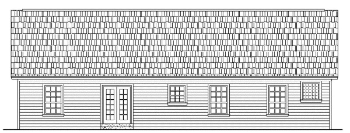 Rear Elevation for House Plan #217241