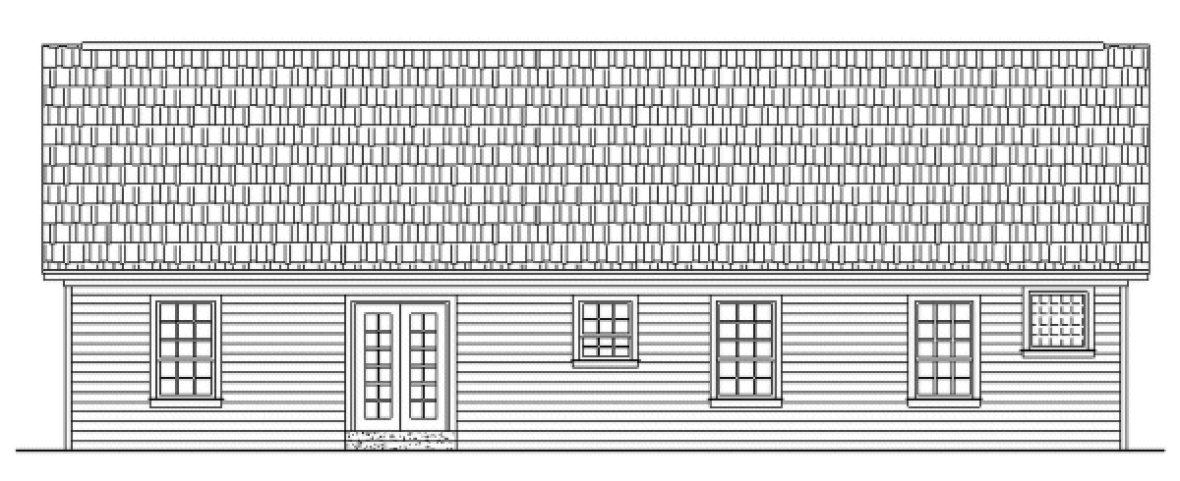 Rear Elevation for House Plan #218841