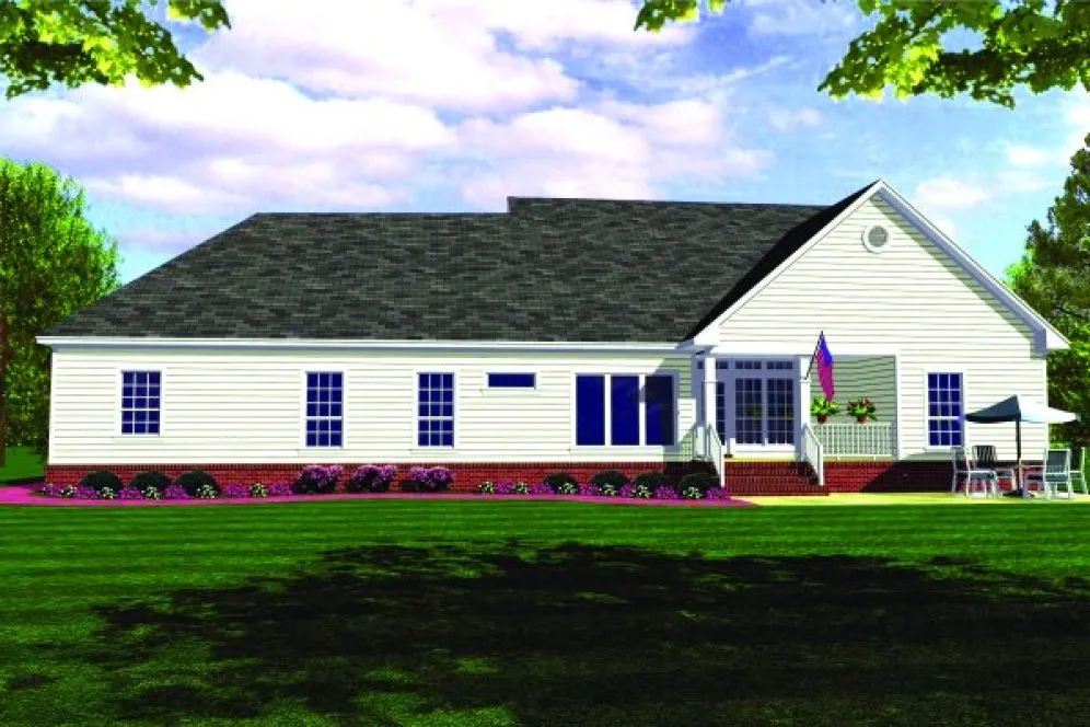 Rear Elevation for House Plan #218481