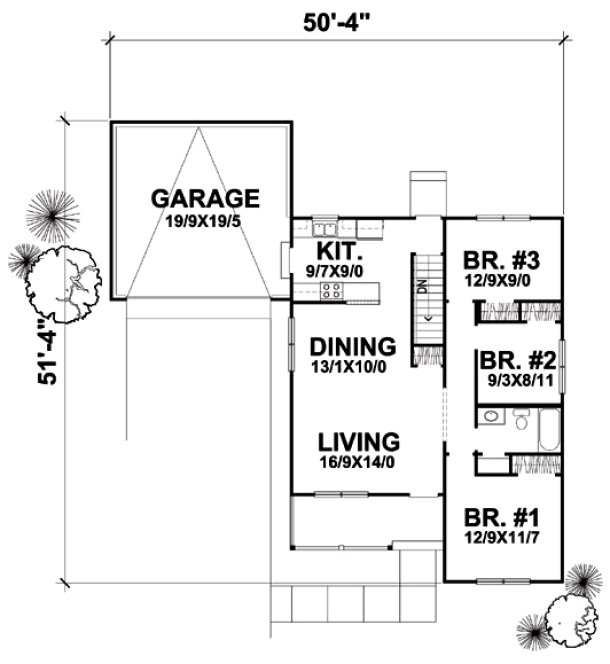 Main Floor Plan for House Plan #290103
