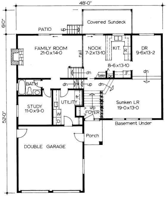 Main Floor Plan for House Plan #200718