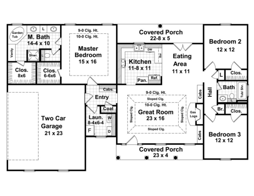 Main Floor Plan for House Plan #219361