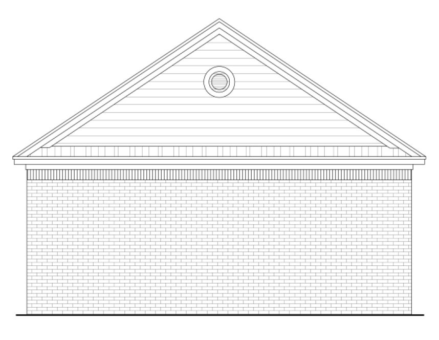 Rear Elevation for House Plan #216750
