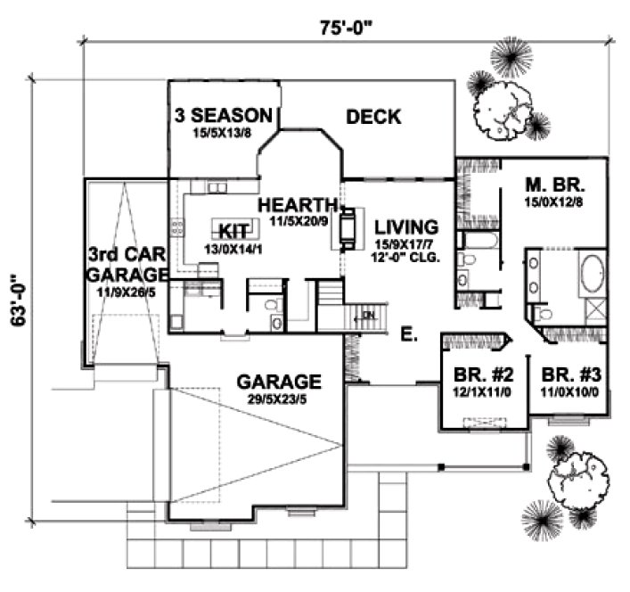 Main Floor Plan for House Plan #295103