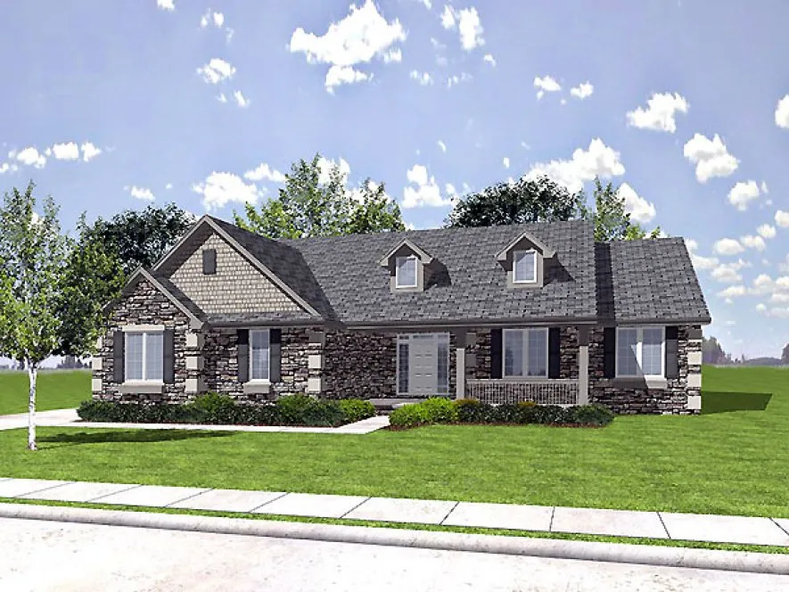 Full Rendering for House Plan #295103