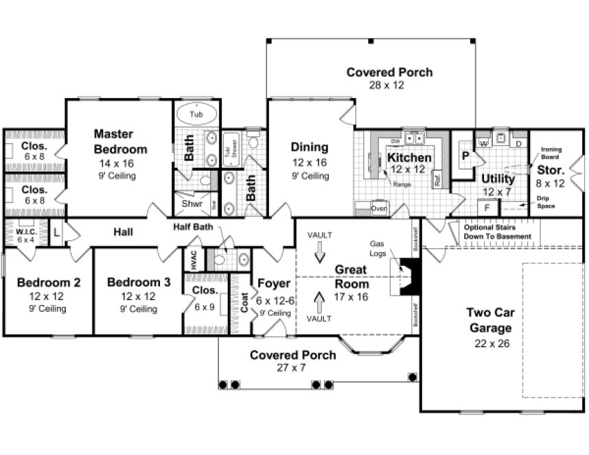 Main Floor Plan for House Plan #216981